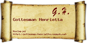 Gottesman Henrietta névjegykártya